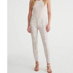 AG Jeans | The Prima ankle skinny python jeans White Snake Print